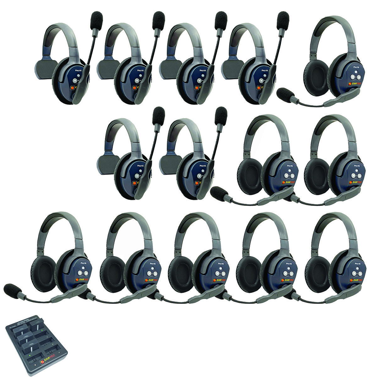 

Eartec UltraLITE Pro16 Wireless Intercom System w/6x 1-Ear, 8x Dual-Ear Headsets
