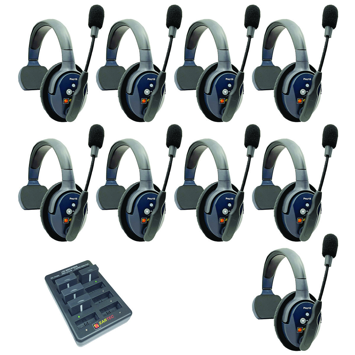 

Eartec UltraLITE Pro16 ETP9S 2.4GHz Wireless Intercom System, 9x 1-Ear Headsets