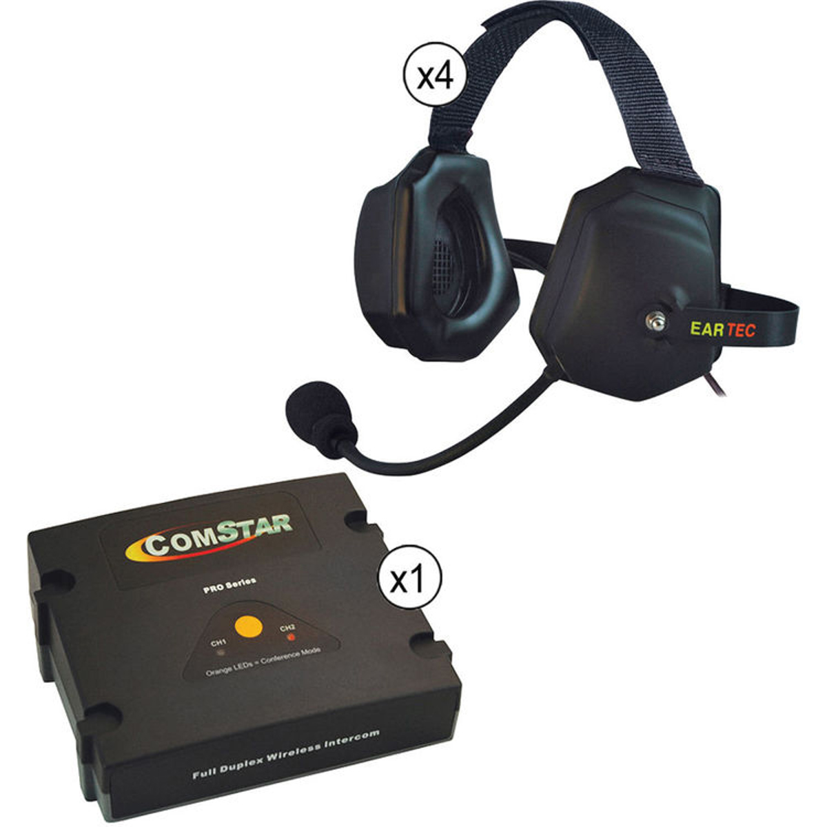

Eartec COMSTAR XT 4-User Full Duplex Wireless System, 4x XTreme Wireless Headset