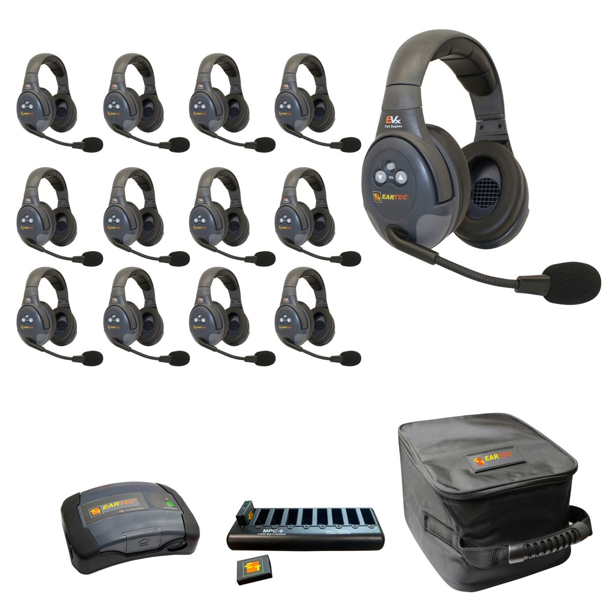 

Eartec EVADE EVX13D-CM 2-Ch Wireless Intercom System with 13x Dual-Ear Headsets
