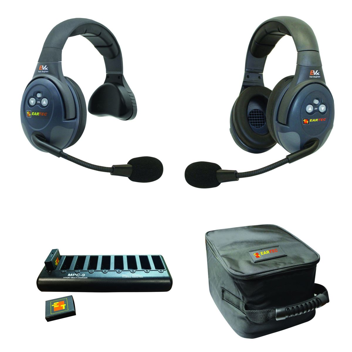 

Eartec EVADE EVX2SD Wireless Intercom System with Single-Ear & Dual-Ear Headsets