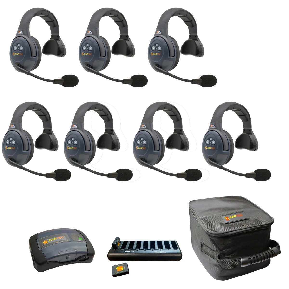 

Eartec EVADE EVX7S-CM 2-Ch Wireless Intercom System with 7x Single-Ear Headsets