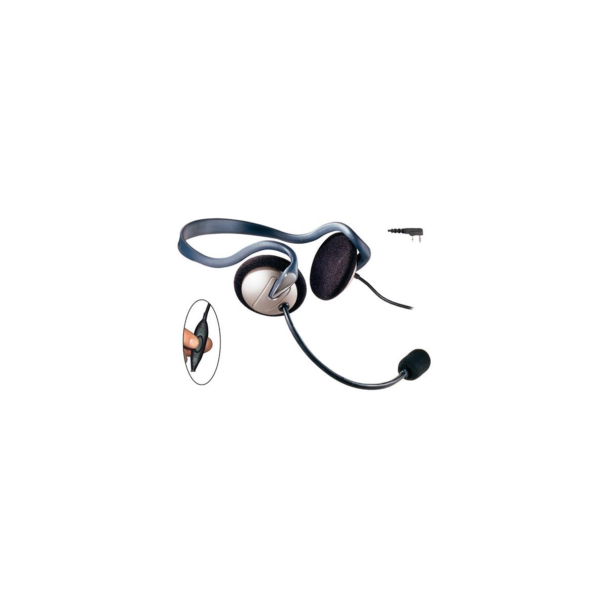 Image of Eartec Monarch Inline PTT Headset with Mic and 2-Pin Kenwood for PTT Radios