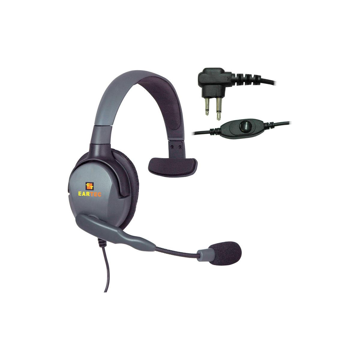 Image of Eartec Max 4G Single-Ear Inline PTT Headset with Mic &amp; Motorola 2-Pin Connector