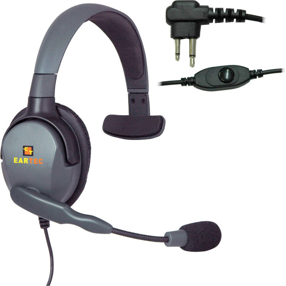 Image of Eartec Max 4G Single-Ear Inline PTT Headset with Mic &amp; Motorola 2-Pin Connector