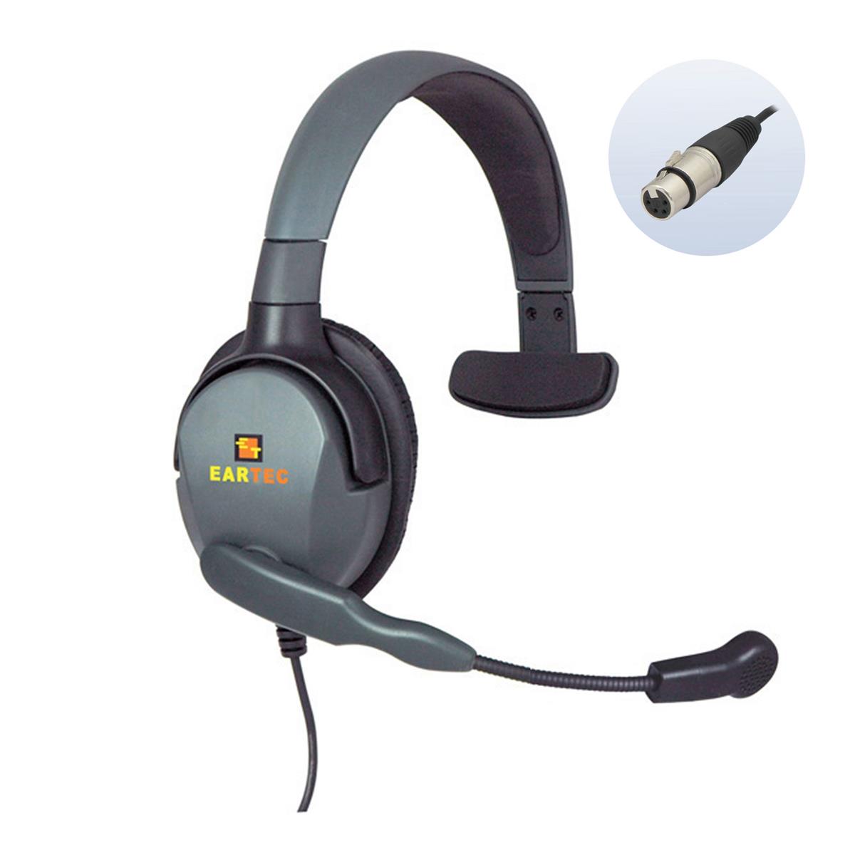 Image of Eartec Max 4G Single-Ear Midweight Headset with Mic &amp; 4-Pin XLR Female Connector