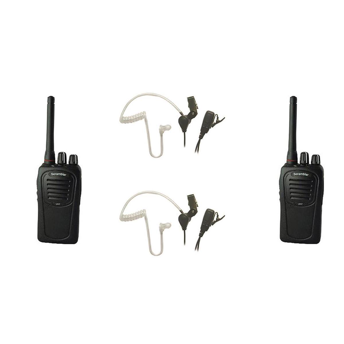 

Eartec 2x Scrambler SC-1000PLUS Simplex Wireless 2-Way Radio W/2x Eartec Mic