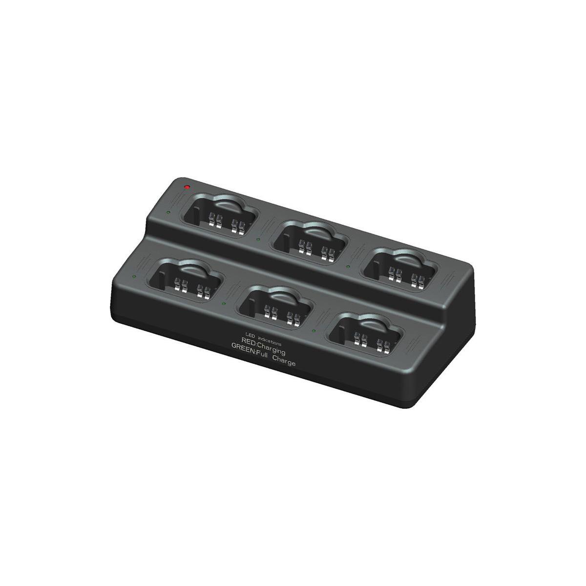 Image of Eartec 6 Port Charging Station for SC 1000 Radio with Li-Ion Battery