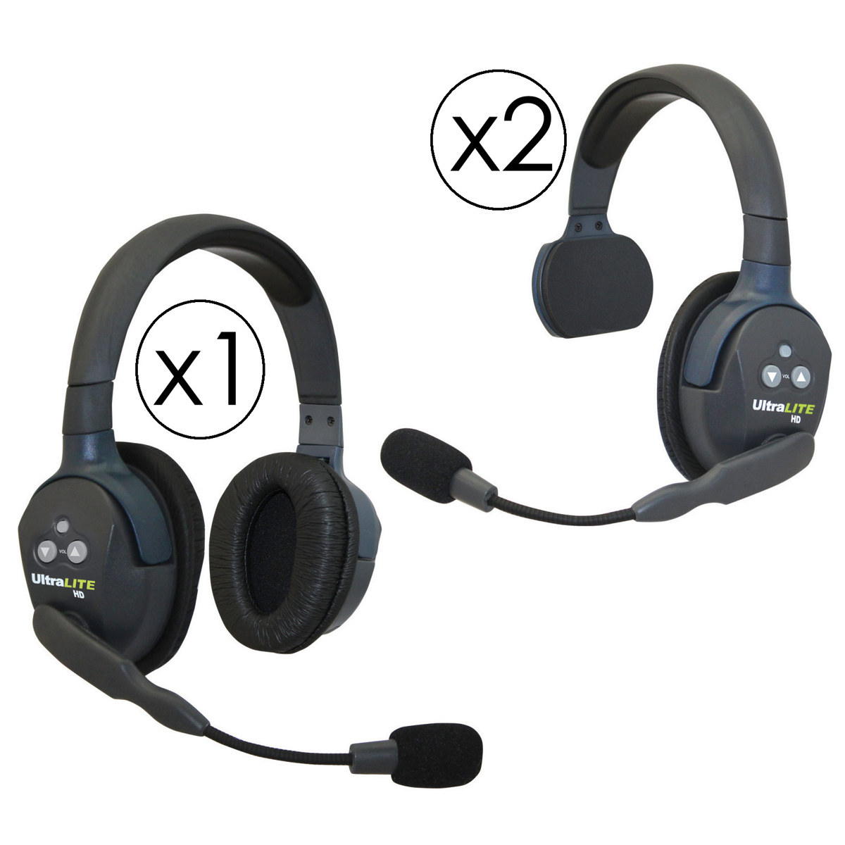 

Eartec UL321 UltraLITE 3-Person System, 2x Single-Ear Headset, Dual-Ear Headset