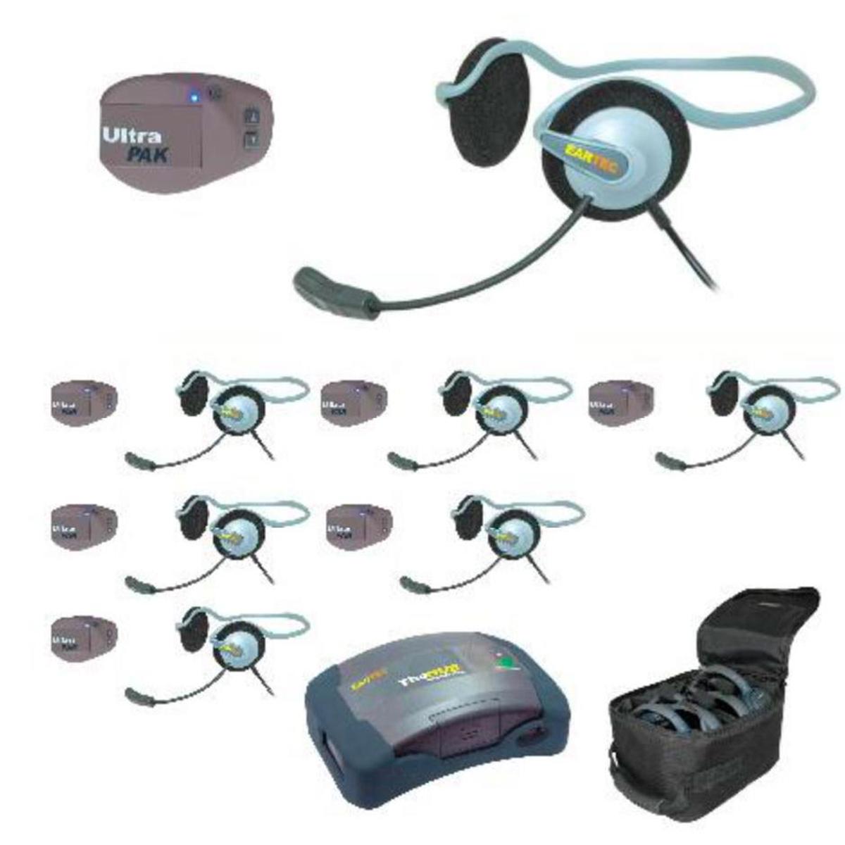 

Eartec UPMON7 7-Person HUB System, 7x UltraPAK Beltpack, 7x Monarch Headset