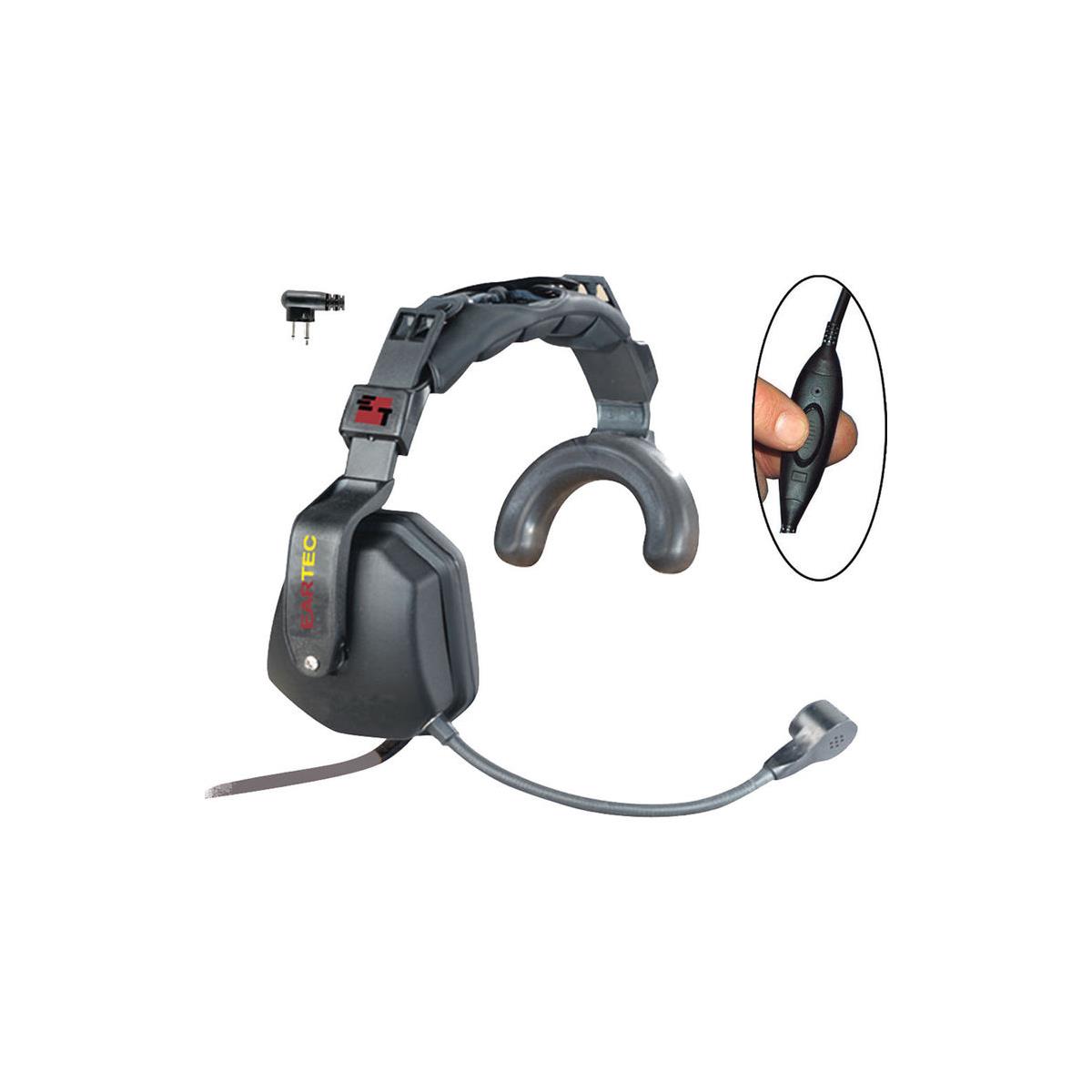 Image of Eartec Ultra Single-Ear Inline PTT Headset with Mic and Motorola 2-Pin Connector