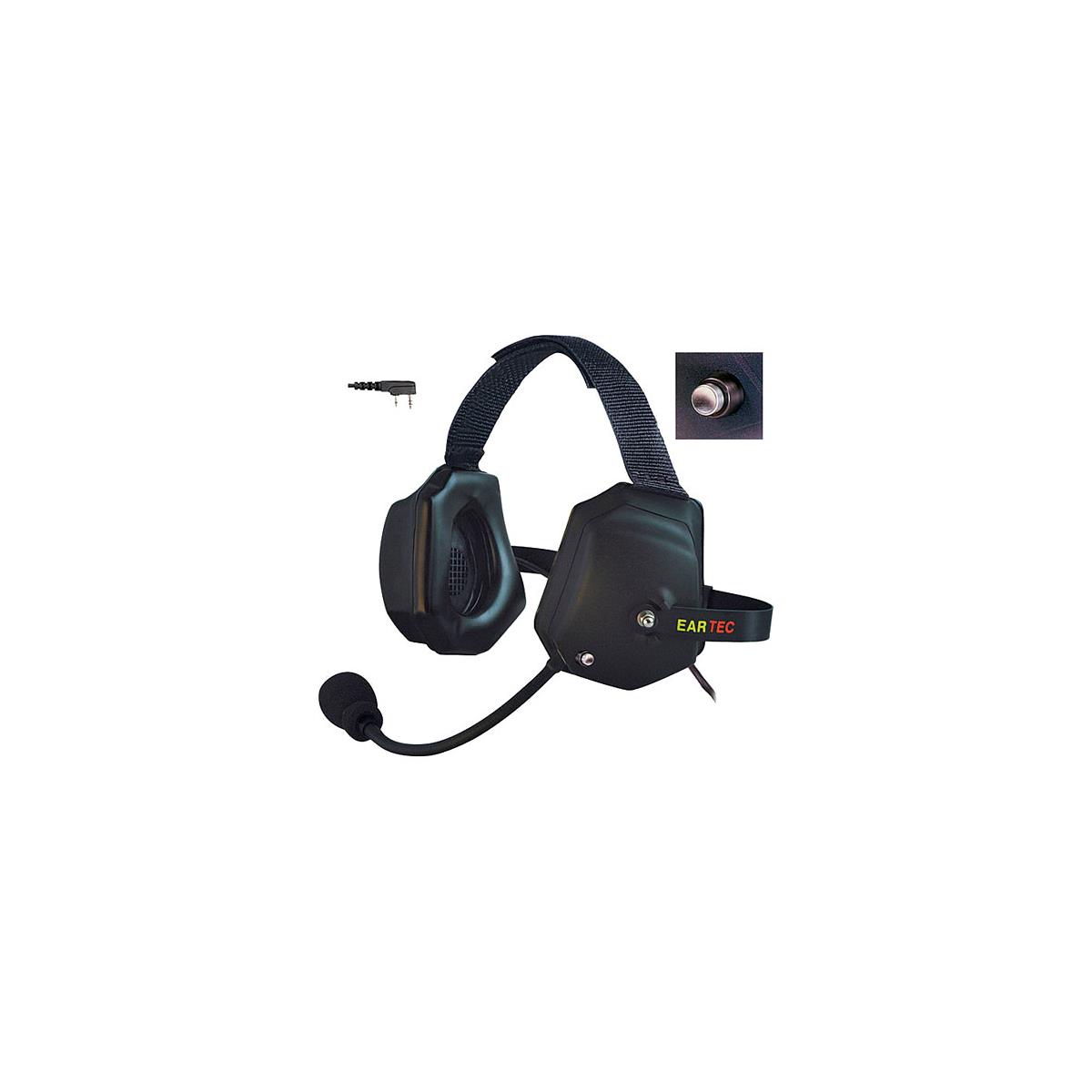 Image of Eartec XTreme Double Ear Shell Mount PTT Headset with Mic&amp;Kenwood 2Pin Connector