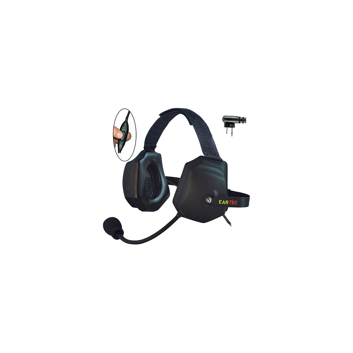 Image of Eartec Xtreme Double Ear Inline PTT Headset with Mic &amp; Motorola 2-Pin Connector