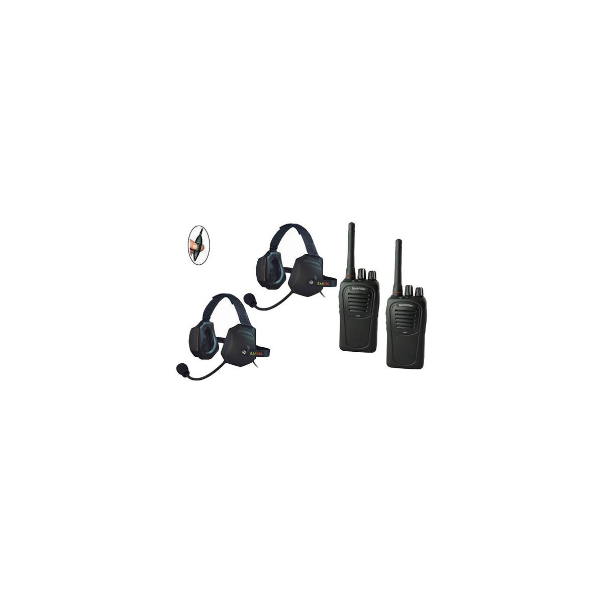 Image of Eartec SC-1000 2-User 2Way Radio System with 2x Ultra Xtreme Inline PTT Headsets