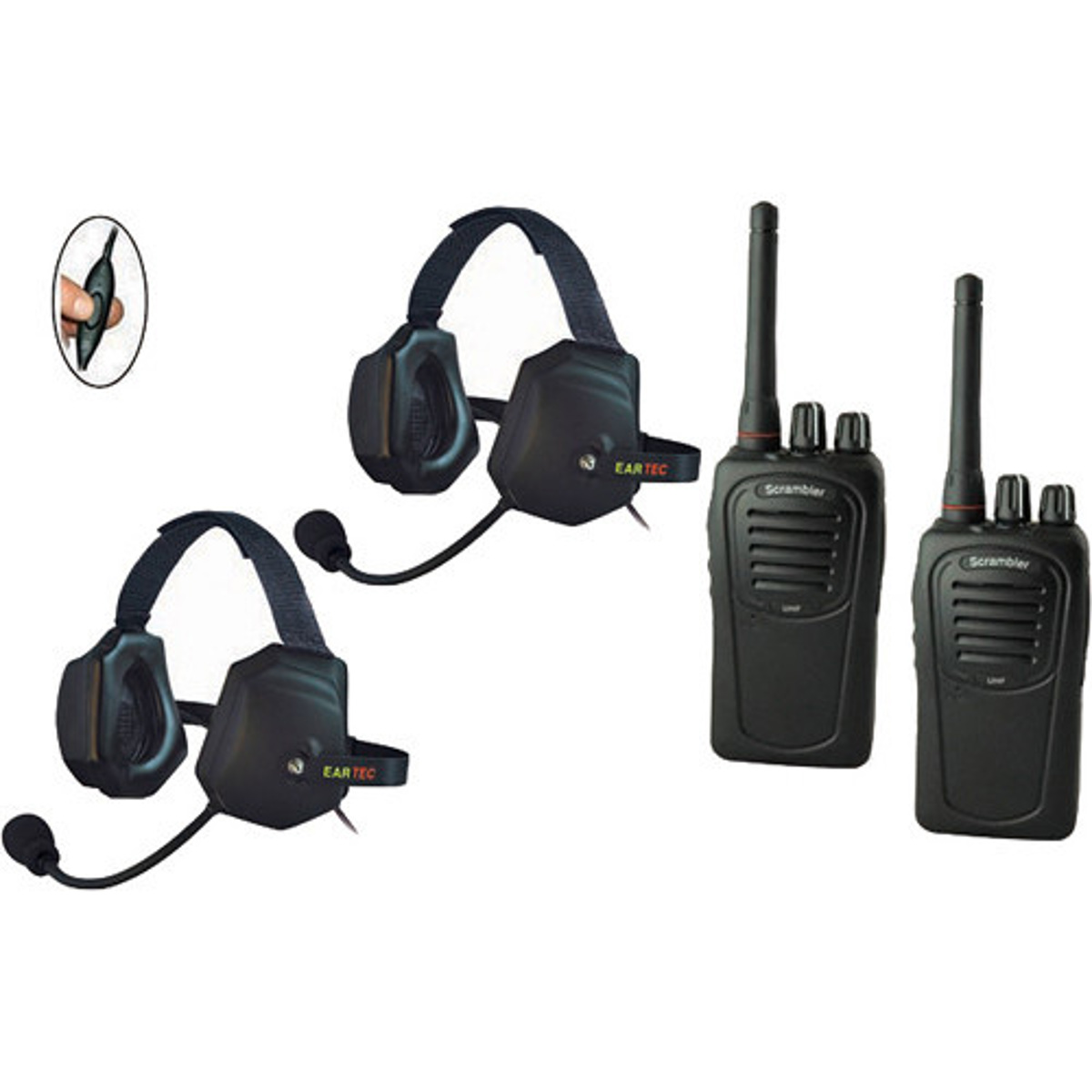 

Eartec SC-1000 2-User 2Way Radio System with 2x Ultra Xtreme Inline PTT Headsets