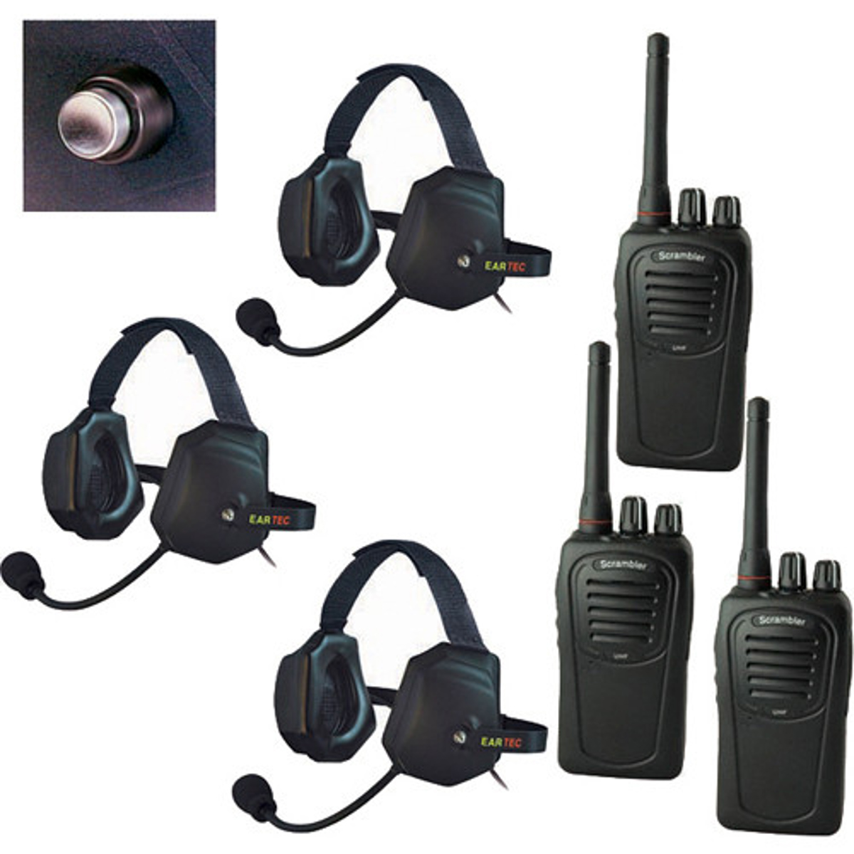 Image of Eartec SC-1000 3-User Two-Way Radio System