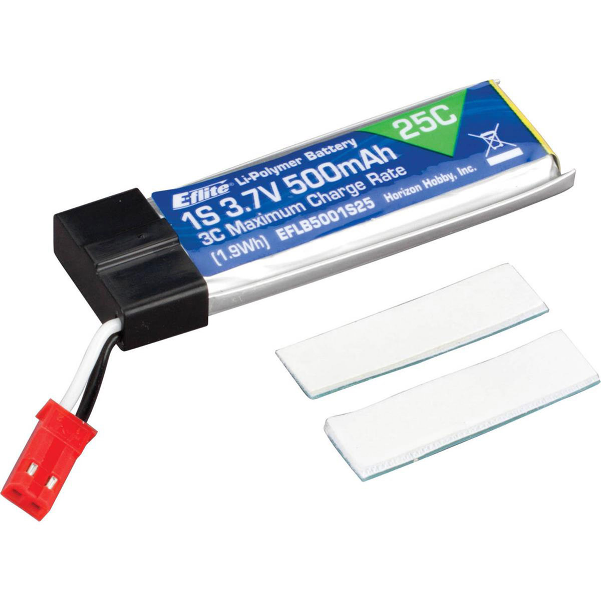 

E-flite E-Flite EFLB5001S25 500mAh 1S 3.7V 25C LiPo Battery for Blade 120SR & 180 QX HD