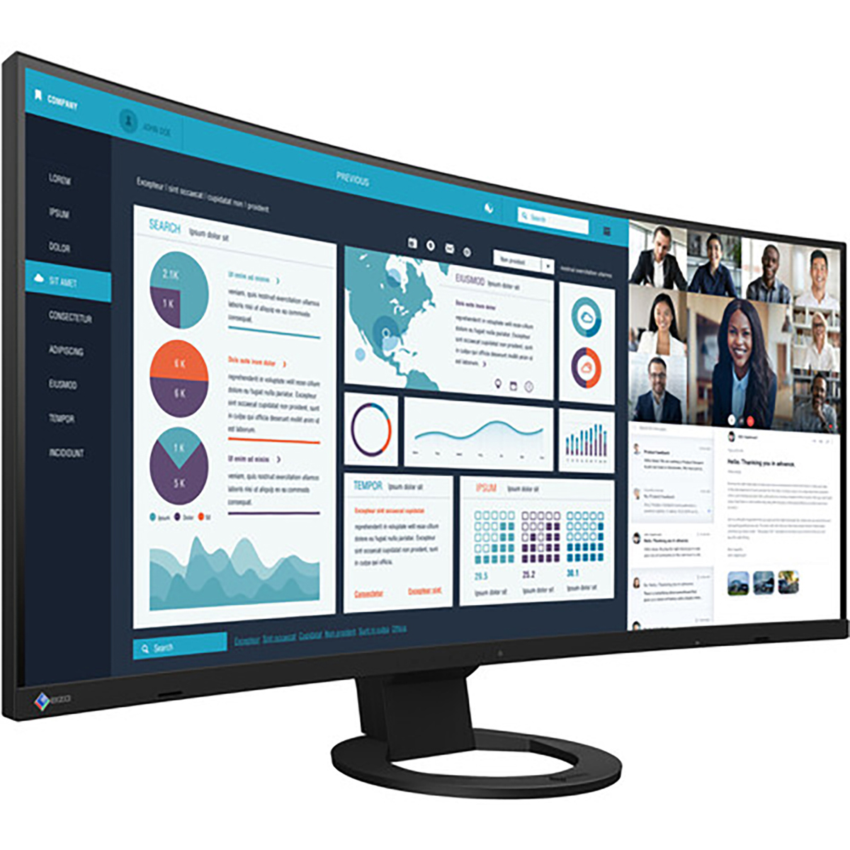 

Eizo FlexScan EV3895 37.5" 24:10 UWQHD+ Curved IPS LED Monitor, Black