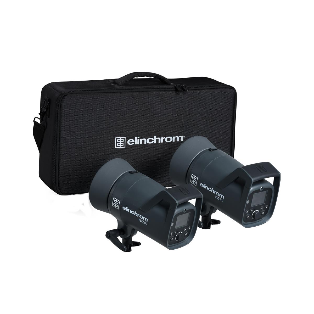 Image of Elinchrom ELC 500/500 Studio Monolight Dual Kit with Reflectors and Case