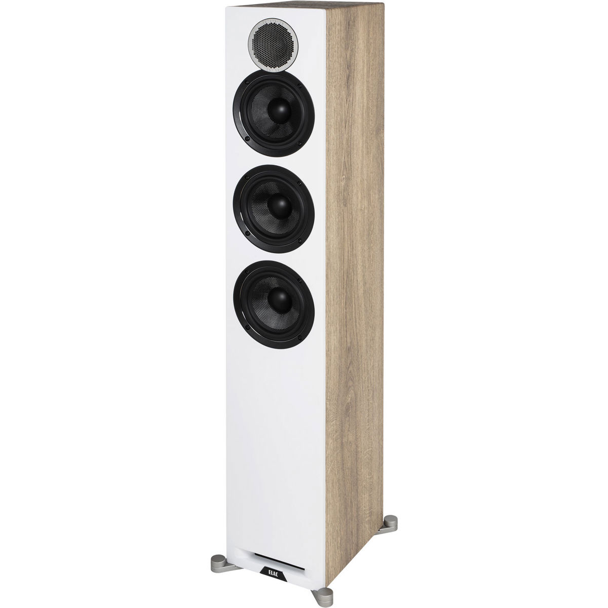 

ELAC Debut Reference 5.25" 140W 3-Way Floorstanding Speaker White Baffle/Oak Cabinet
