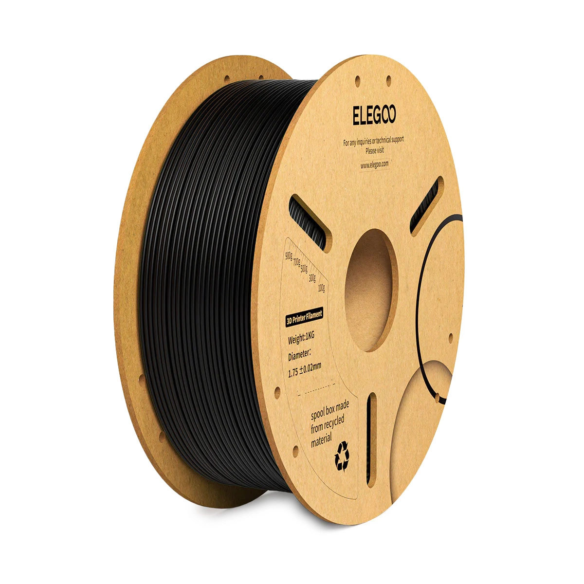 

Elegoo 1.75mm PLA Plus Filament for 3D Printer Black
