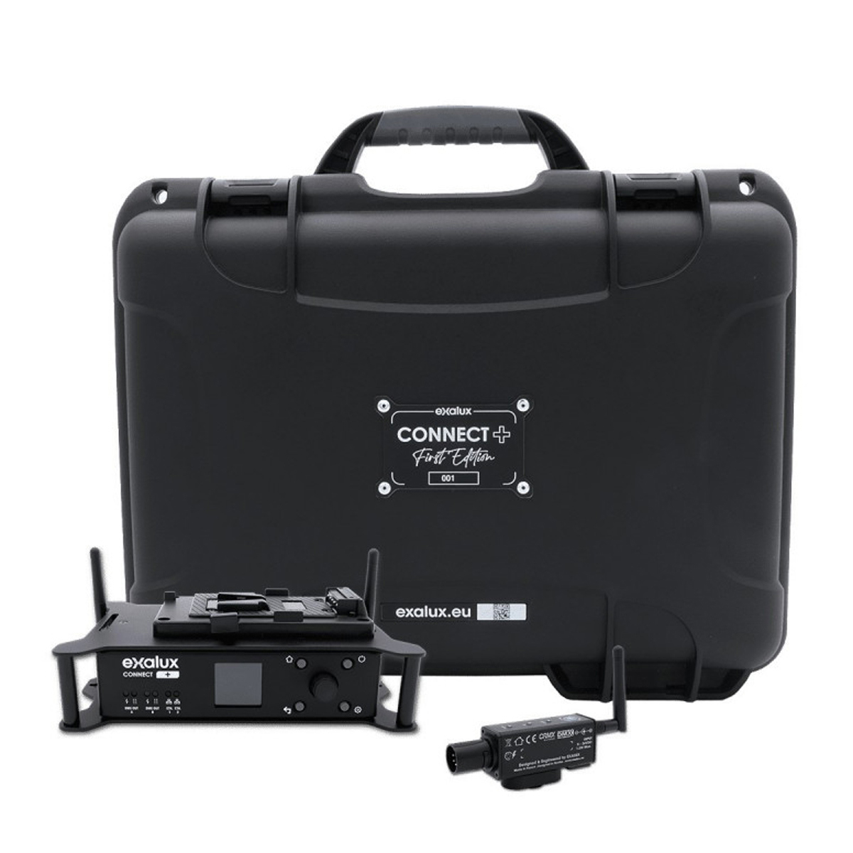 

Exalux CONNECT+ Dual Band Wi-Fi to DMX Gateway Kit with TX100N DMX Transmitter