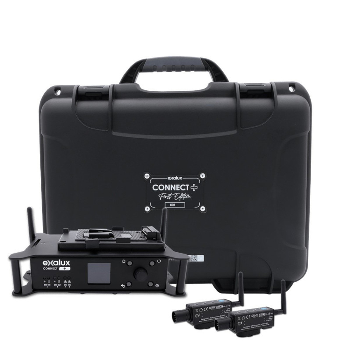 

Exalux CONNECT+ Dual Band Wi-Fi to DMX Gateway Kit w/2x TX100N DMX Transmitter