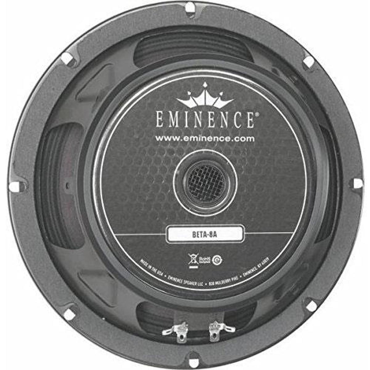 

Eminence Speakers Beta-8A 8" 225W Mid-Bass PA Speaker Driver, 8 Ohm