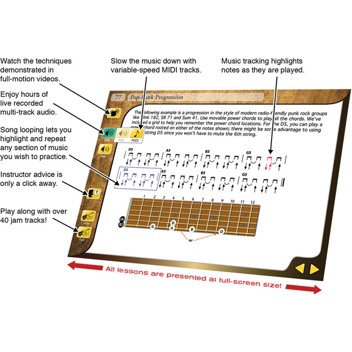 eMedia Interactive Rock Guitar Software for Windows, Electronic Download -  EG06111DLW