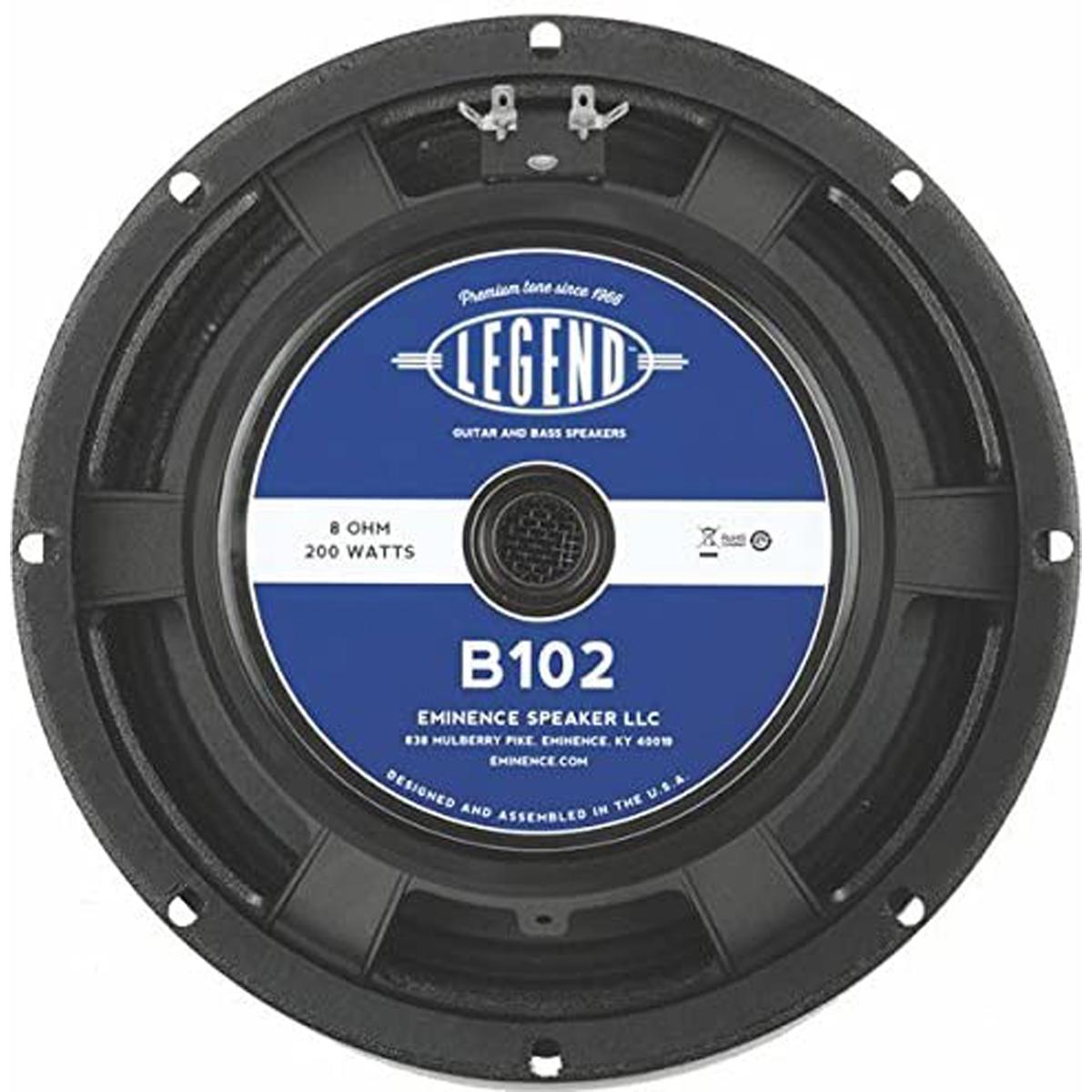 

Eminence Speakers Legend B102 10" 200W Bass Guitar Speaker Driver, 8 Ohm