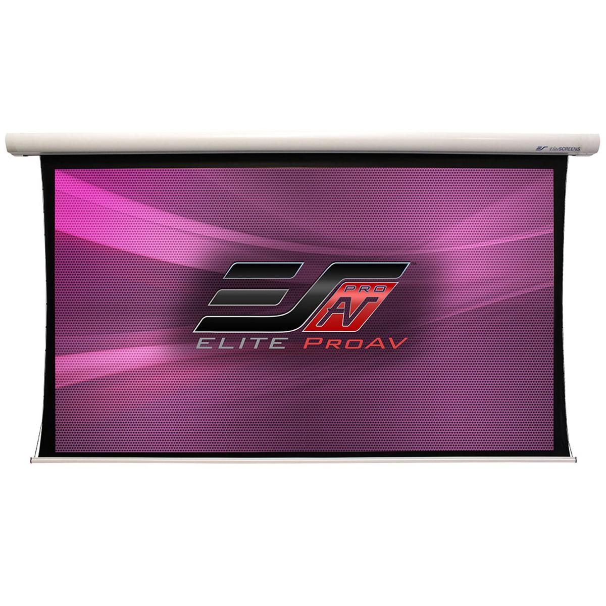 

Elite Screens ProAV Saker Tab-Tension CLR, 115" Diag. 16:9, 4K/8K Ultra HD Ready, Ultra-Short Throw Ceiling/Ambient Light Rejecting Electric Motorized Wall/Ceiling Projector Screen