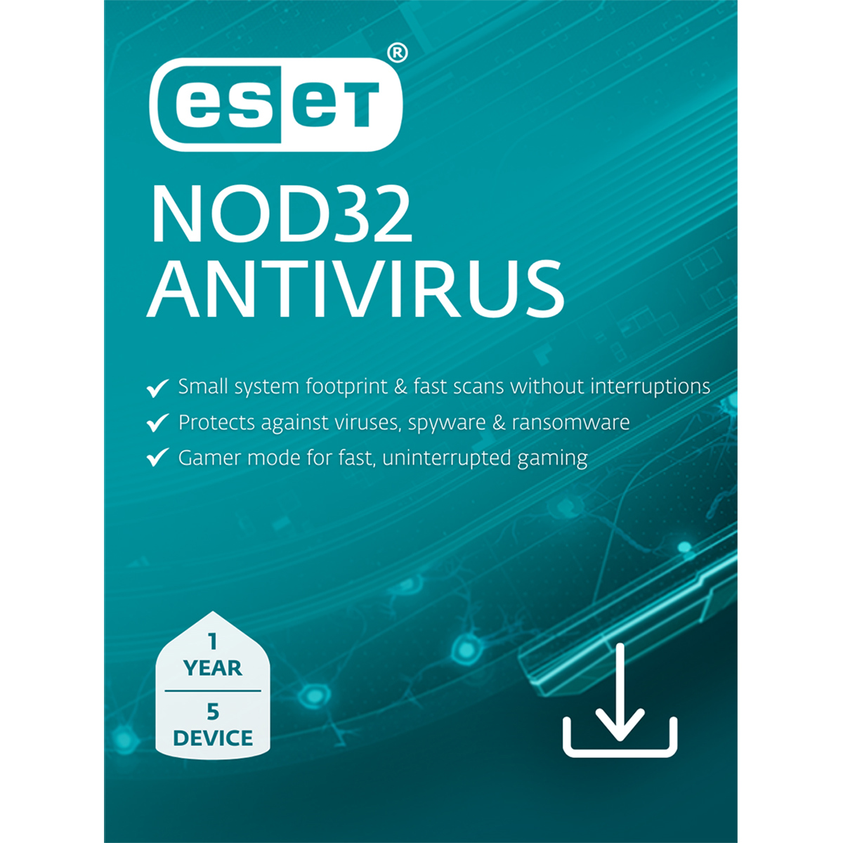 

ESET NOD32 Antivirus 5 Software, 1 User, 1 Year License 5 Device