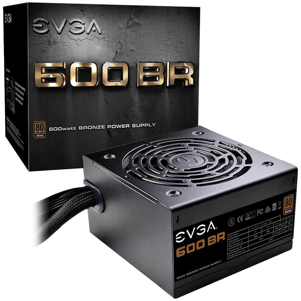 

EVGA 600W BR Non-Modular Power Supply, 80 Plus Bronze Efficiency