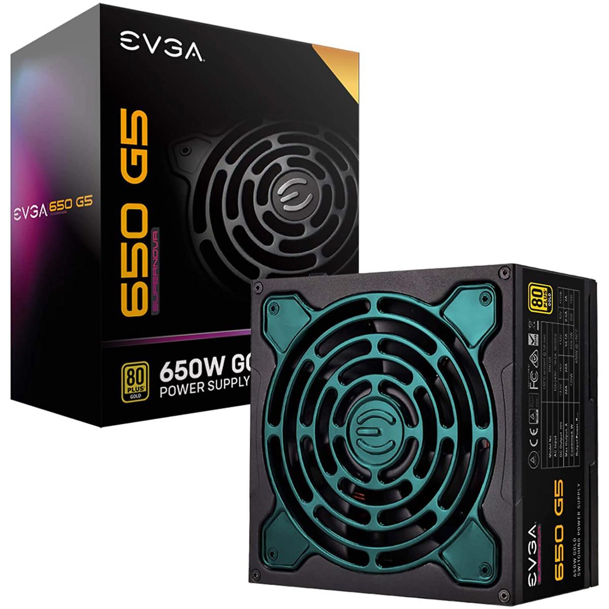

EVGA SuperNOVA 650W G5 Fully Modular Power Supply, 80 Plus Gold Efficiency
