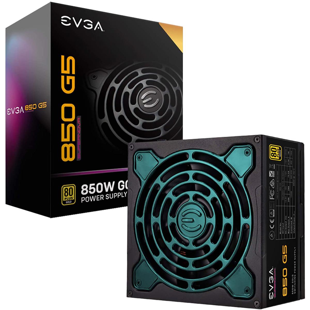 

EVGA SuperNOVA 850W G5 Fully Modular Power Supply, 80 Plus Gold Efficiency