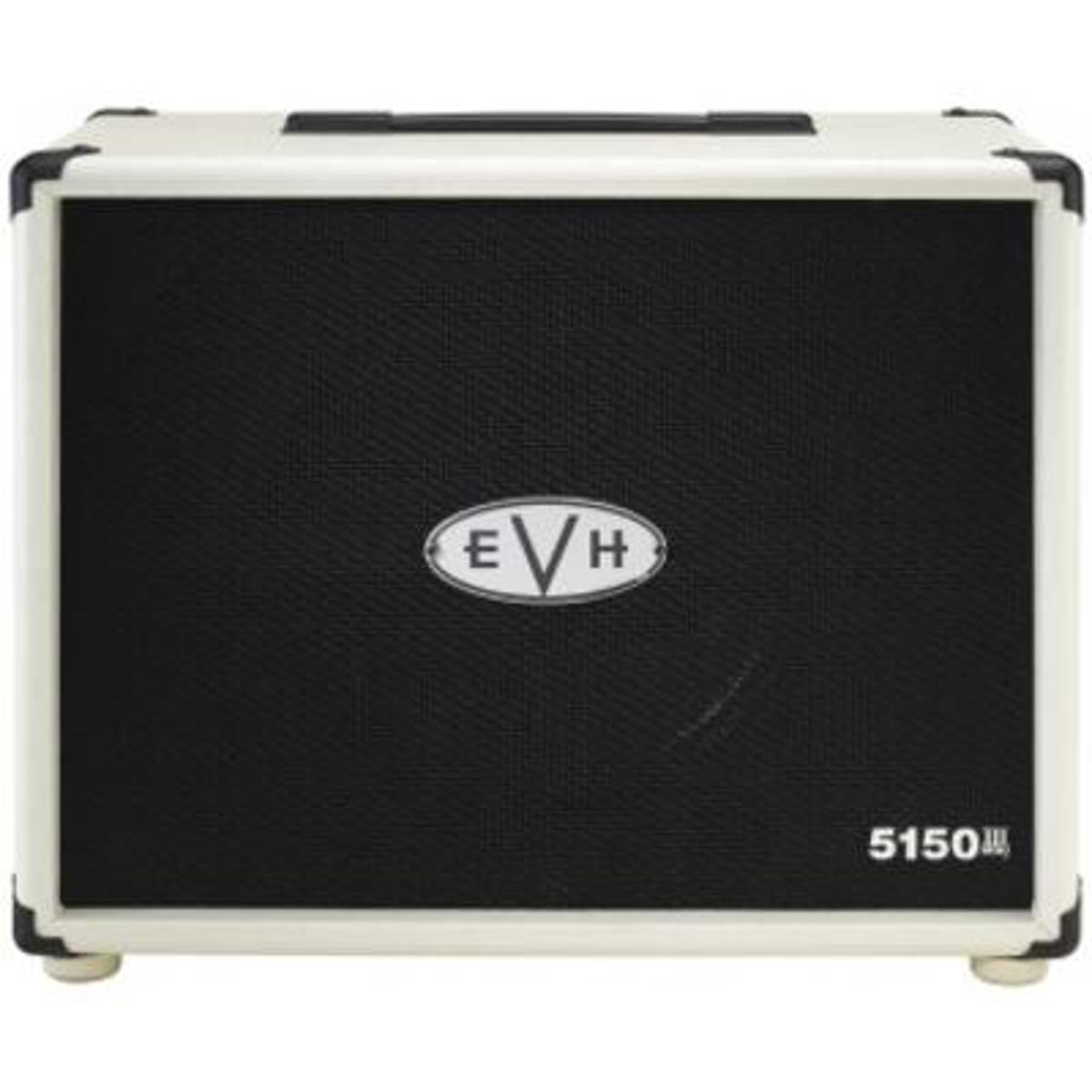 EVH 5150III 1x12 30W Straight Cabinet, Ivory The new EVH 5150III 2x12 and 1x12 cabinets are the perfect companions for the new EVH 5150III 50-Watt Head, delivering pure EVH sound and power in a compact package. The 5150III 1x12 cabinet is rated at 16 ohms and is loaded with a Celestion G12H 30W Anniversary Series speaker; it is exactly 25 percent of the cubic size (by volume) of its 4x12 big brother and is available in black and ivory.