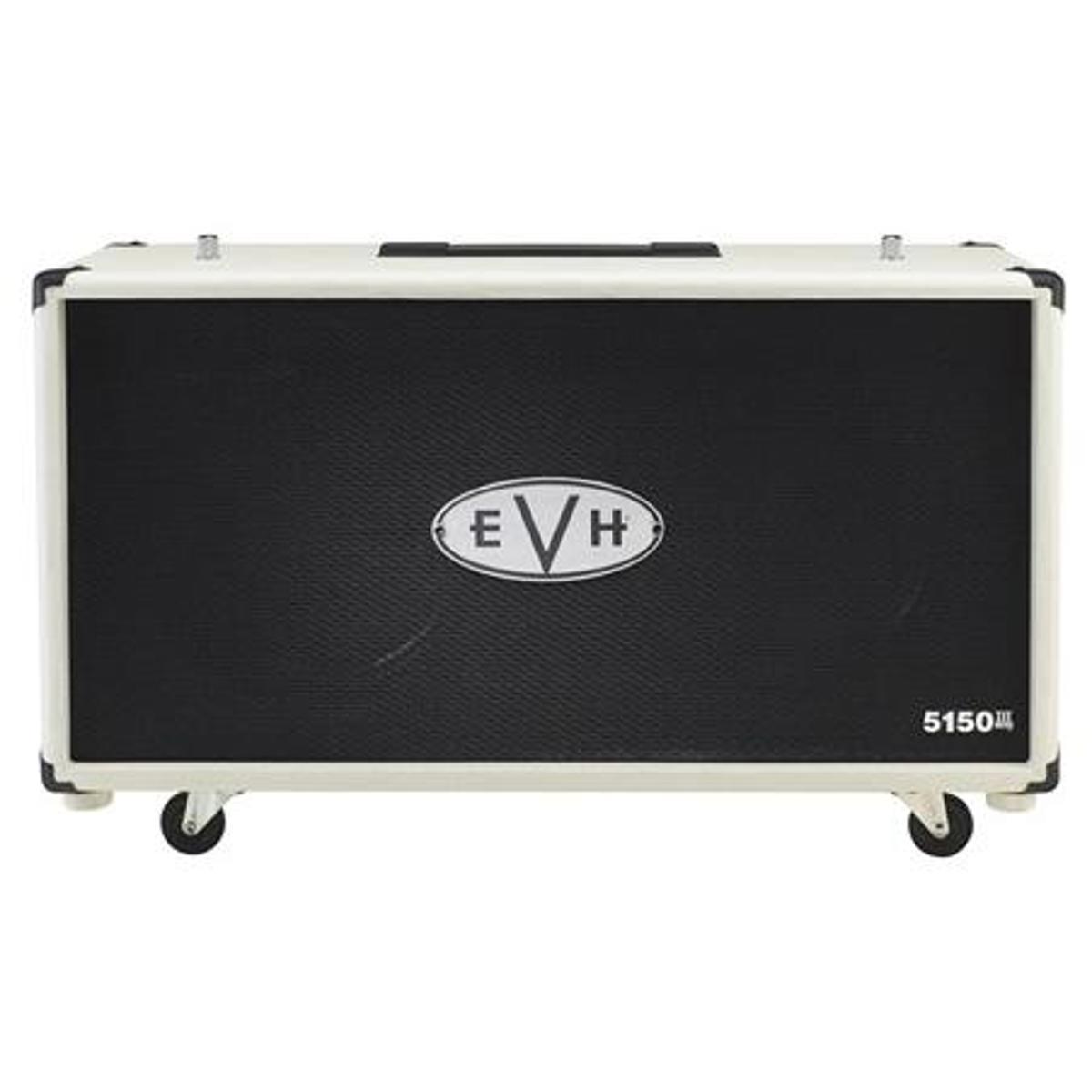 EVH 5150 III 2x12 60W Guitar Speaker Cabinet, Ivory The new EVH 5150 III 2x12 and 1x12 cabinets are the perfect companions for the new EVH 5150 III 50-Watt Head, delivering pure EVH sound and power in a compact package. The 5150 III 2x12 cabinet is rated at 16 ohms and is loaded with two 12" Celestion G12H 30W Anniversary Series speakers; it is exactly half the cubic size (by volume) of its 4x12 big brother. When using the EVH 5150III 50W Head with the EVH 5150III 2x12 Cabinet, included is a slide lock kit for installation on the 50W head that locks the head to cabinet while using the cabinet tilt back legs.