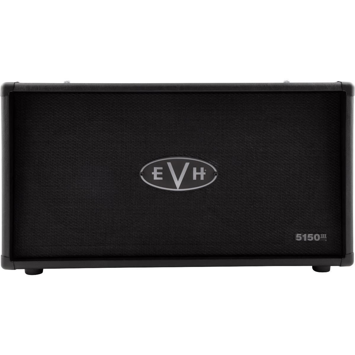 EVH 5150III 50S 212ST 60W 2x12" Straight Cabinet with Celestion G12H Speakers The all-new EVH 5150III 50S 212ST Cabinet is the perfect companion to the new EVH 5150III 50W 50S Head, with matching stealth black chrome EVH logo badges.This 60-watt, 16 ohm front-loaded 2x12 straight cabinet features rock solid birch construction and a pair of 12" Signature Celestion G12H Anniversary Series speakers.Wrapped in Black textured vinyl with woven grille cloth, the 5150III 50S 212ST Cabinet comes with attached tilt-back legs, removable EVH pop-out casters and a head-mounting mechanism.