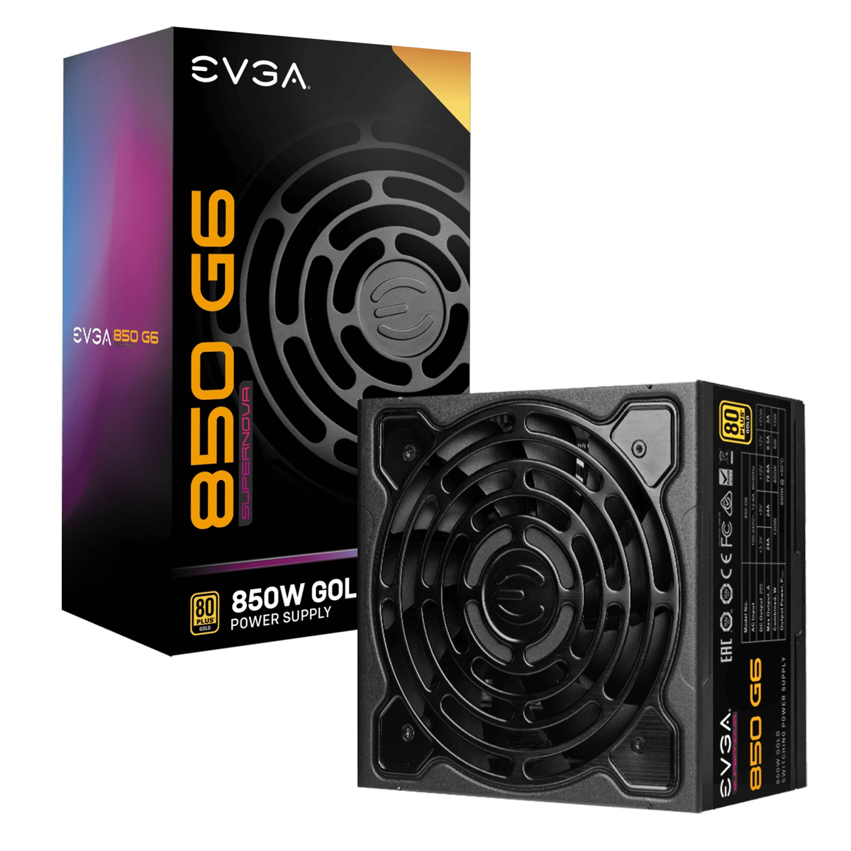 

EVGA SuperNOVA 850W G6 Fully Modular Power Supply, 80 Plus Gold Efficiency