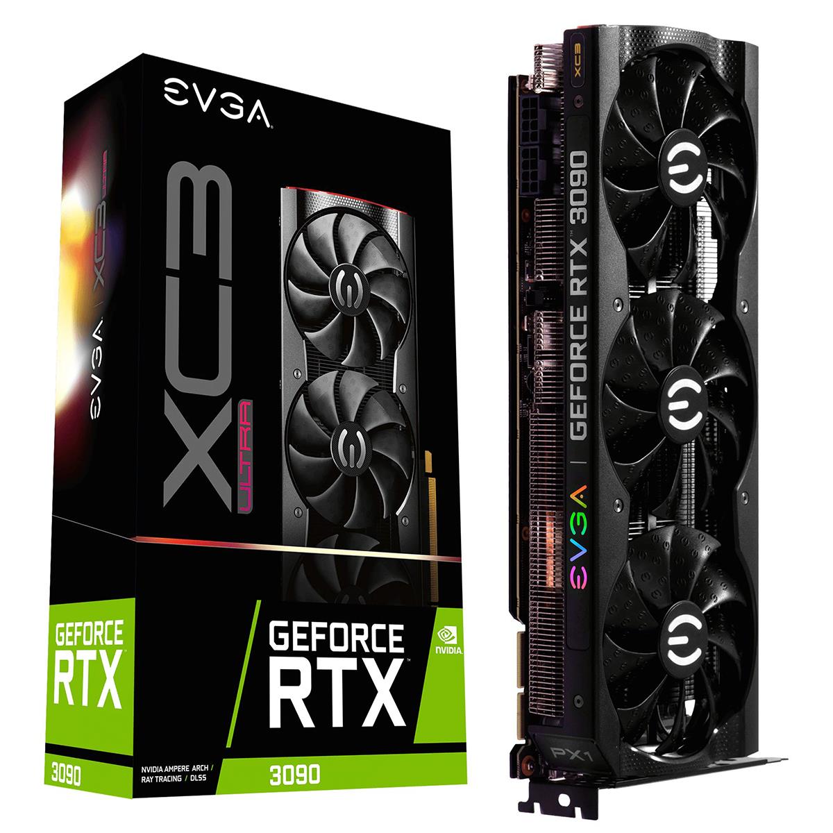 Image of EVH EVGA GeForce RTX 3090 XC3 Ultra 24GB GDDR6X Graphics Card