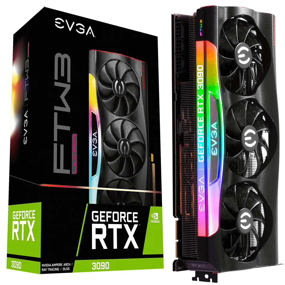 

EVGA GeForce RTX 3090 FTW3 Ultra 24GB GDDR6X Graphics Card, iCX3 Cooling