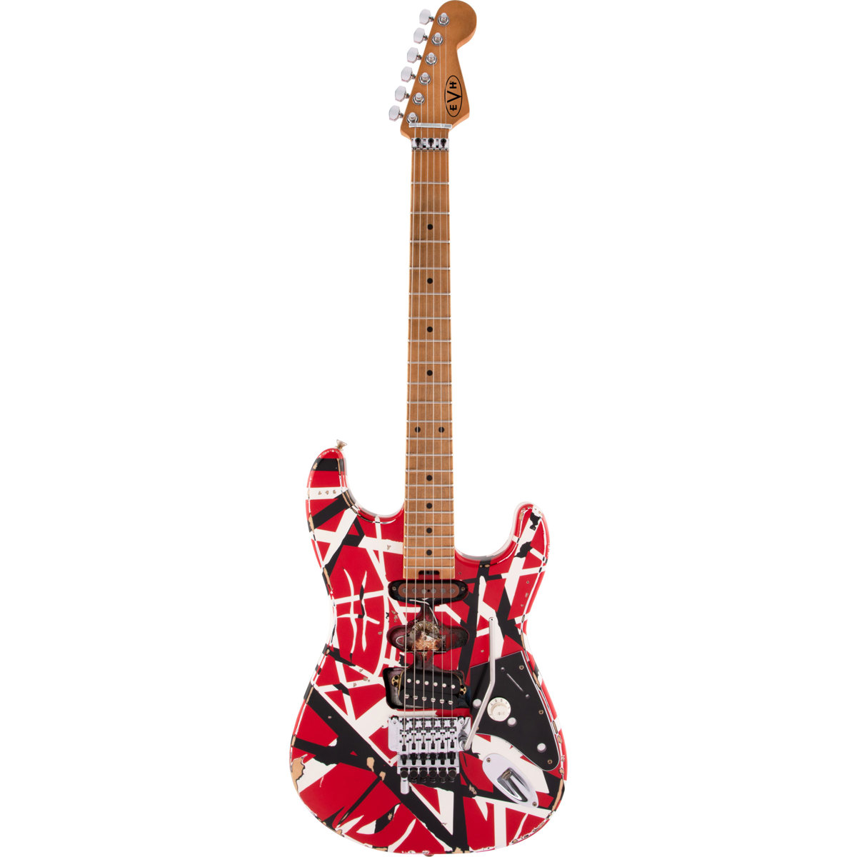 

EVH Striped Series Frankie Electric Guitar, Red/White/Black Relic