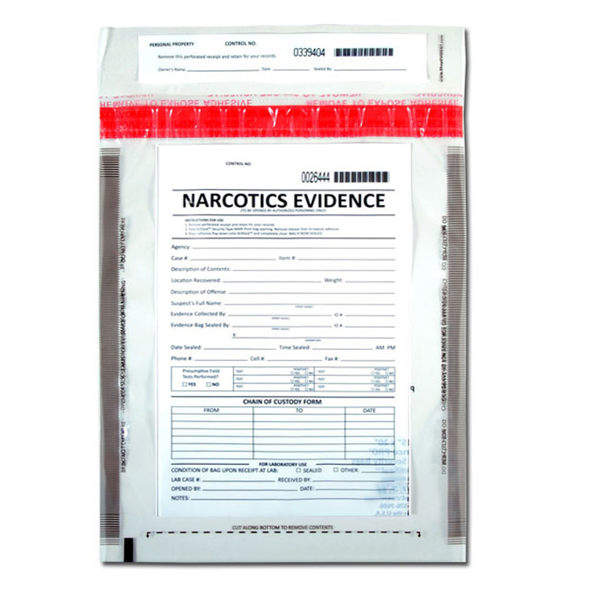 

Evident 9.5x12" Narcotics Security Bags, Pack of 100