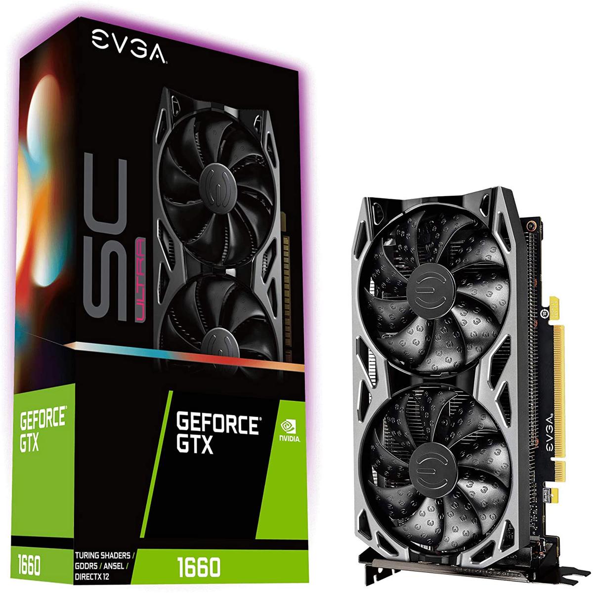 

EVGA GeForce GTX 1660 SC Ultra Gaming 6GB GDDR5 Graphics Card