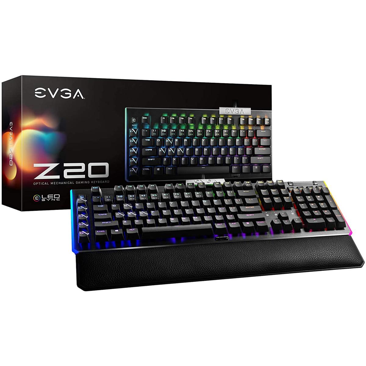 

EVGA Z20 RGB Optical Mechanical Gaming Keyboard, Clicky Switches