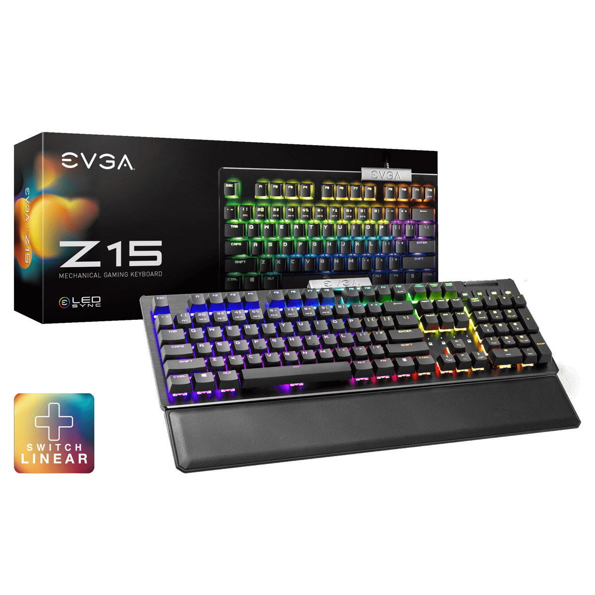 

EVGA Z15 RGB Mechanical Gaming Keyboard, Kailh Speed Silver Switches