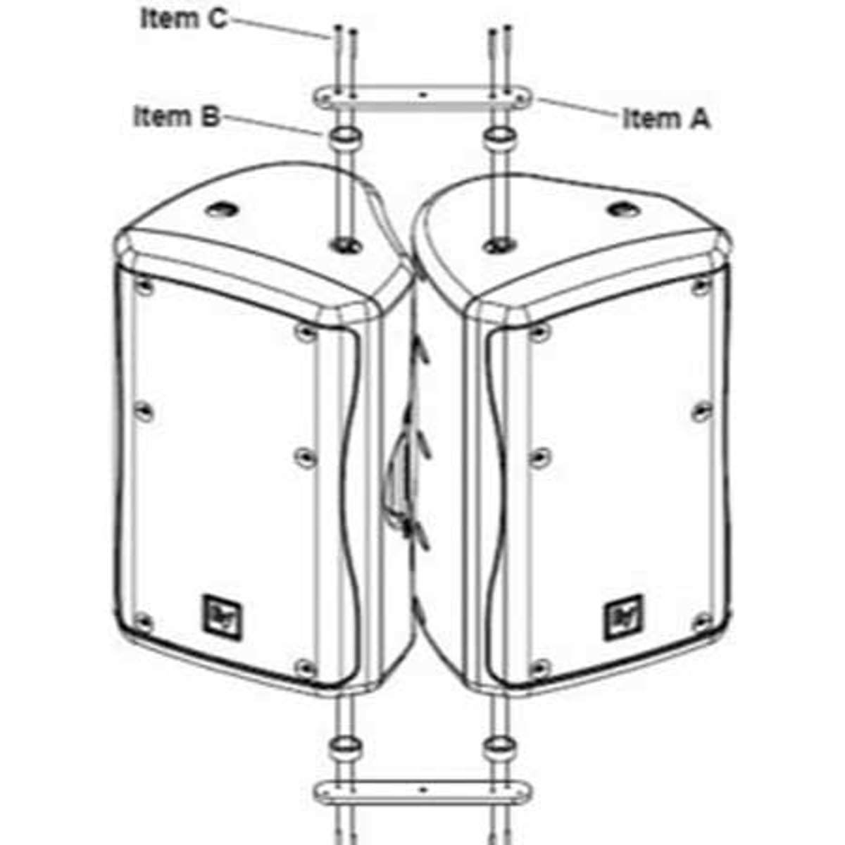 

Telex CB5 Array Rigging Kit f/Two Zx5/Zx3 Series Loudspeakers, White