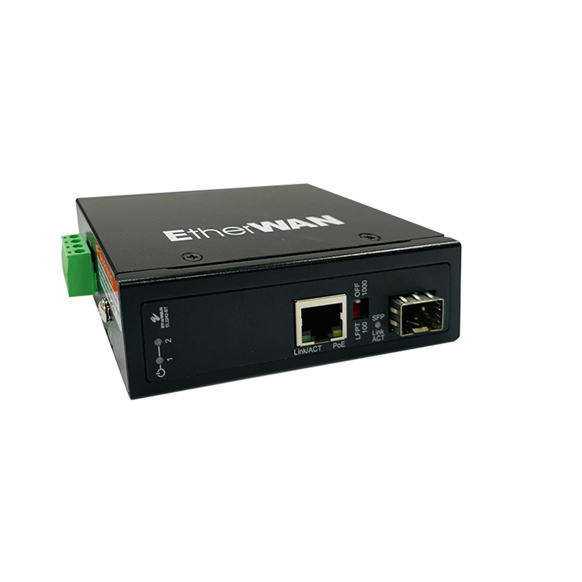 

EtherWAN EL2242-BT 90W Gigabit Hardened PoE Media Converter with SFP Slot