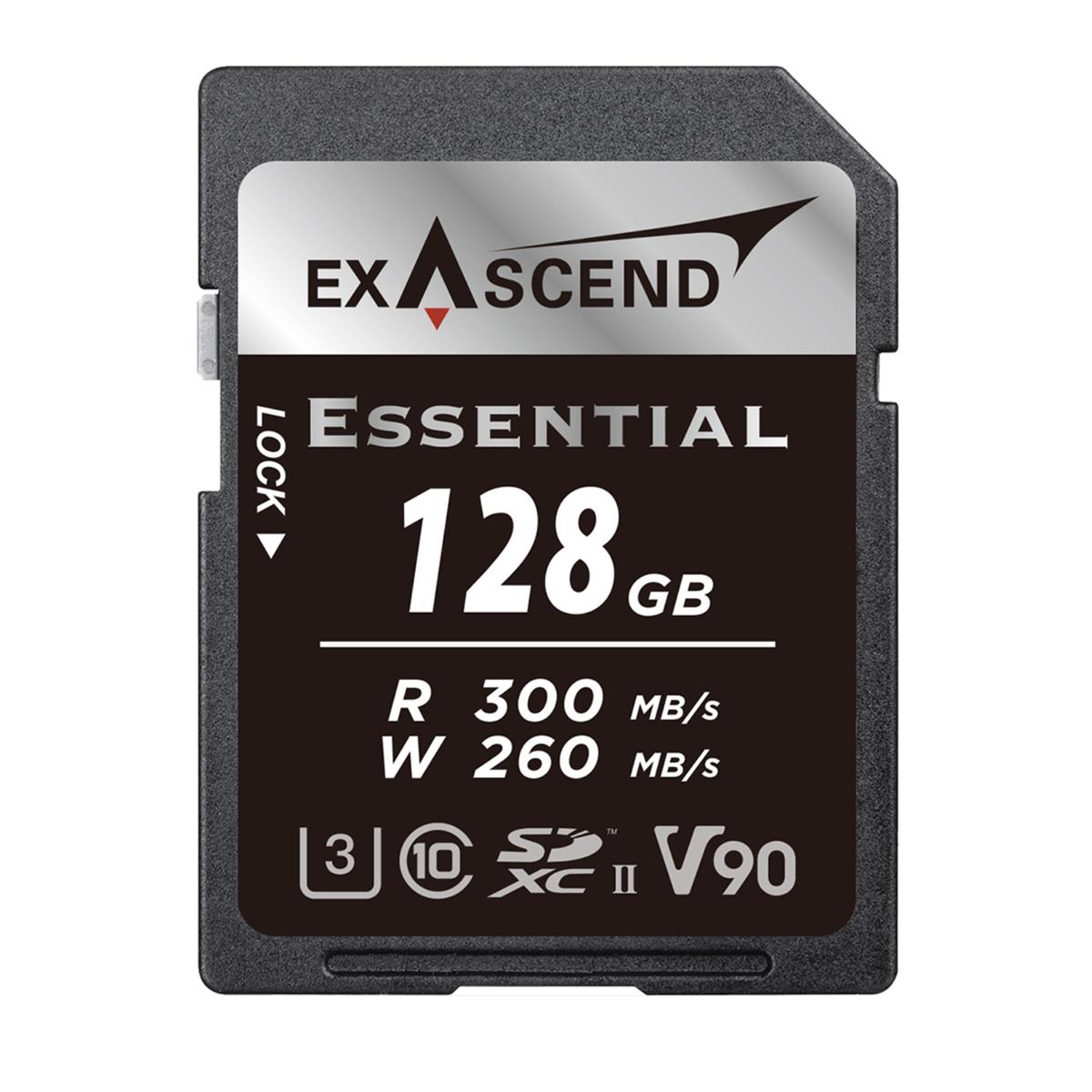 Image of Exascend Essential 128GB UHS-II V90 SDXC Memory Card