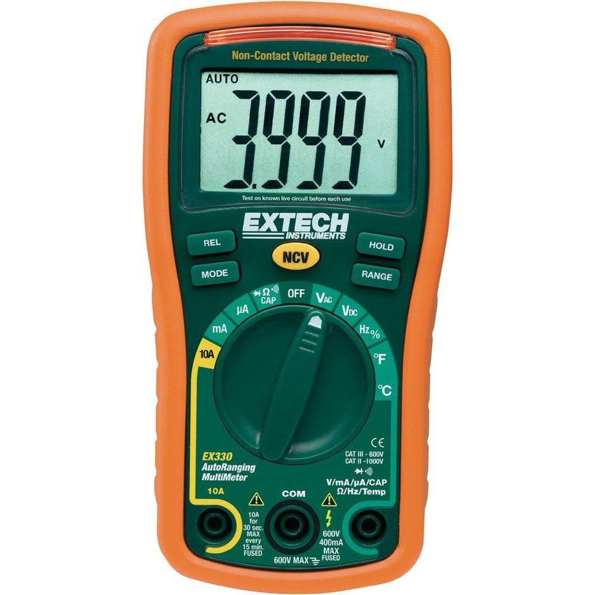 

Extech EX330 12 Function Auto Ranging Mini MultiMeter with Voltage Detector